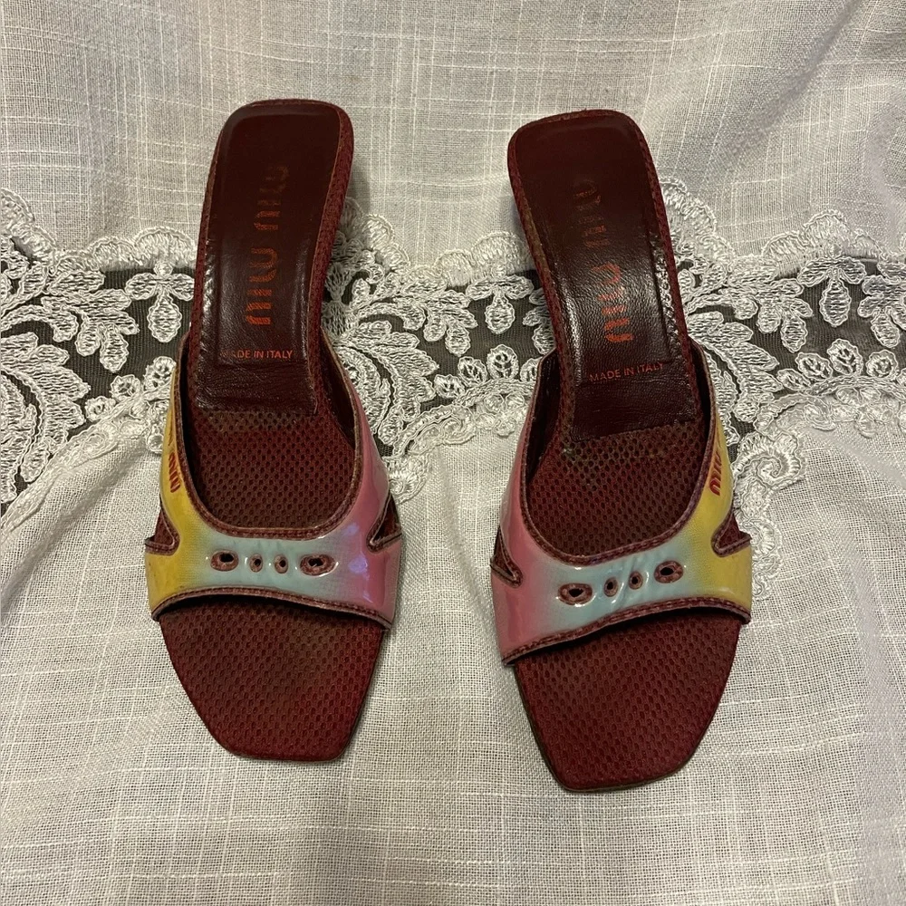 Miu Miu Mesh Sandals - Picture 2 of 9